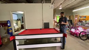 Atomic 2-in-1 Flip Top Game Table 7 foot air hockey/billiards $425.00 Minor damage | Liquidation Outlet Harrison