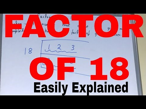 Factor of 18|How to find factors of 18|18 factors|Find all factors of 18|Find the factor of 18
