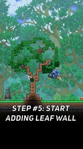 TERRARIA TUTORIALS - The Custom Tree I use ALL THE TIME in just 60 Seconds #Short #Shorts #YTShorts
