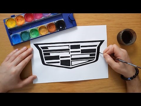 How to draw the Cadillac logo
