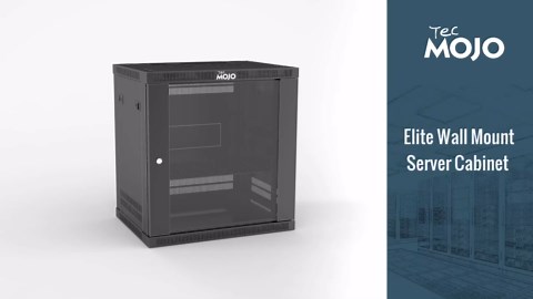 Tecmojo 12U Wall Mount Rack Cabinet, Heavy-Duty 176 Lbs High Load Capacity, 19” Enclosed Server Network Rack with Glass Door, 17.7” Deep – Elite Collection