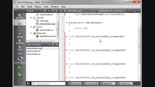 C   Qt 91 - Simple Application - NotePad