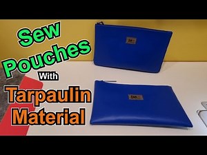 How to sew Plastic/vinyl toiletry bags, pencil pouches using salvaged material going to landfill