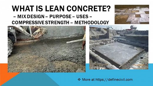What is lean concrete? – Purpose – Uses – Mix Design - Definecivil
