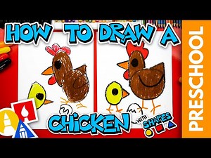 How To Draw A Chicken - Mom And Baby - Preschool - Videos For Kids