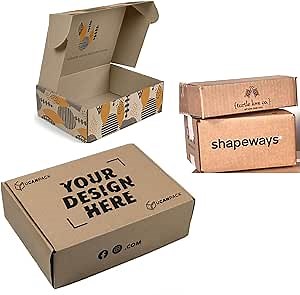 Amazon.com: Ucanpack Custom Mailing Boxes For Packaging Made In USA - 100 Pack Printed Mailers Box Mailers, Corrugated Cardboard Shipping Boxes For Small Business : Office Products
