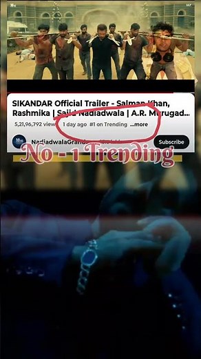 SIKANDAR Official Trailer - Salman Khan,Rashmika | Sajid Nadiadwala | A.R. Murugano 1 trending
