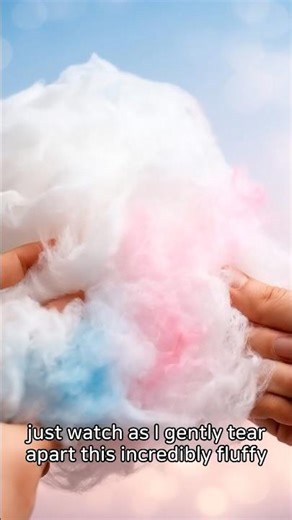 Tearing Cloud Cotton Candy is UNBELIEVABLY Satisfying ☁️✨ (ASMR)