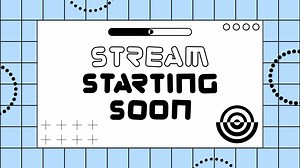 Animated stream overlay starting soon motion graphic suitable for opening live streaming video