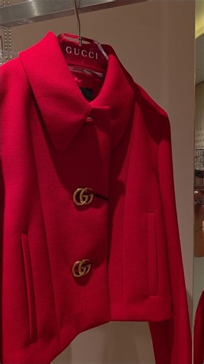 GUCCI READY TO WEAR, IN SUCH A HOT RED COLOUR! I LOVE IT! AT GUCCI ION ORCHARD, SINGAPORE