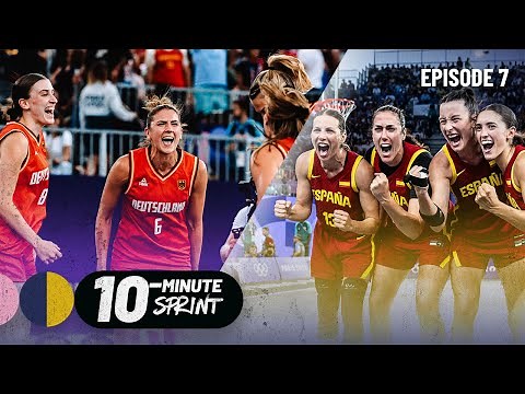 Spain🇪🇸 & Germany🇩🇪 come on top for the 3x3 Medal fight in Paris 2024 Olympics 🔥 10-MINUTE SPRINT 🏀