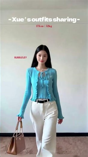 Mystic Blue Outfits: Easy Korean Style OOTD Spring Fashion