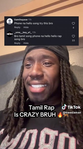Tamil rap SLAPS but I can barely keep up 🤣🔥🐅 yall can laugh at me it’s alright LMAO #tamilsong #tamilrap #phonenahello #kwedaman #tamil