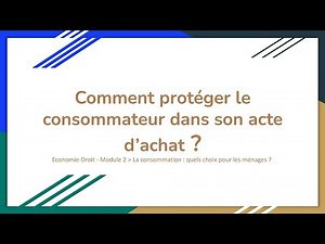 [EcoDroit] M2 - Comment protéger le consommateur