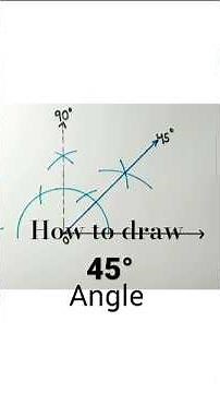 How to draw 45° angle✍️#mathematics #drawing #maths
