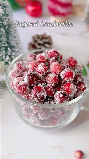 Sugared Cranberries #holidayrecipes #cranberries