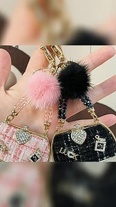 Fashion Mini 3D Handbag Keychain Cute Bling Crystal Rhinestone Purse Key Chains Women Bags Keyring Charms Pendant Girly Keychain
