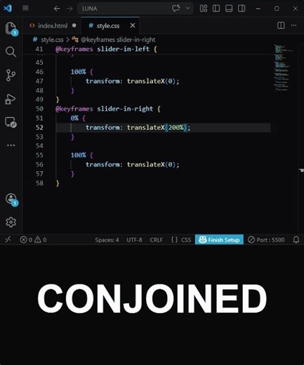 Split Text Animation || Only CSS and HTML // #coding #css #webdesign