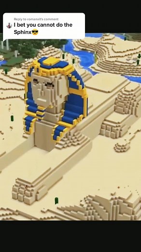 The Pharaoh Builds a Sphinx in Minecraft