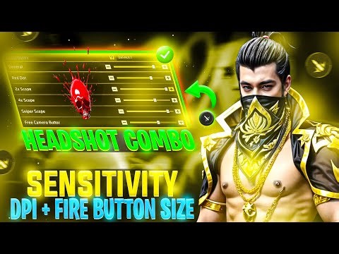 Free Fire Auto Headshot Sensitivity 2025 🎯 | DPI + Fire Button Size BEST Settings