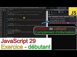 JavaScript29-fonction de callback (fonction de rappel) complément information vidéo JavaScript05