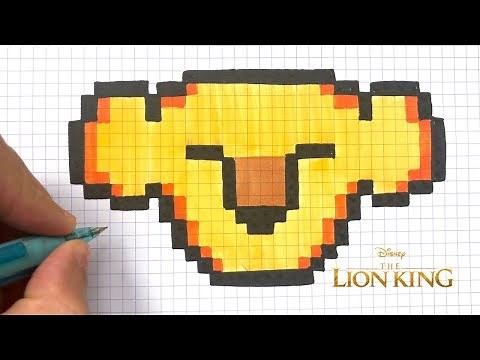 TUTO PIXEL ART SIMBA LE ROI LION