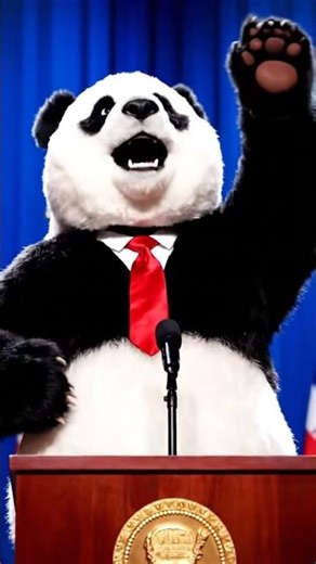 Panda Politician Drops Mic Mid-Speech | “I Blame Gravity!” | Funny AI Animation | Nebula Shots