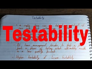 Testability|Testability in software testing|What is testability in software testing