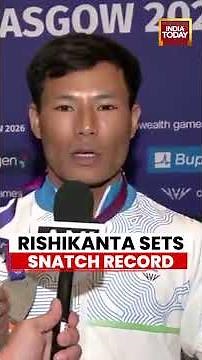 Rishikanta Singh Sets Snatch Record En Route To CWG 2026 Silver Medal #commonwealth