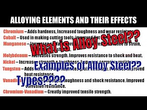 What is Alloy Steel? Detail Explaination, Alloying Elements & Their Effects. [PART-2]