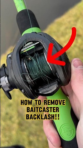 HOW TO Remove Baitcaster Backlash In A FLASH!! #shorts #fishing