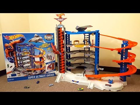 Hot Wheels SUPER Ultimate Garage Motorized Mega City Playset with Jet Plane Spiral Speedway Gorilla