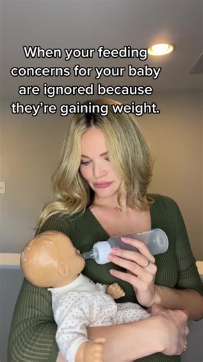 Yes, gaining and growing is important, but the efficiency and comfort of feeding matters too! #feedingissues #infantfeedingtips #newmomtips #newmom #momsoftiktok #bottlefeeding #breastfeeding #combofeeding #feedingdifficulties