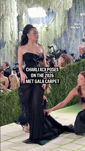 Charli xcx poses on the 2026 Met Gala carpet
