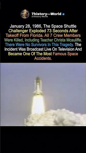 Space Shuttle Challenger Explosion (1986 – United States) #history