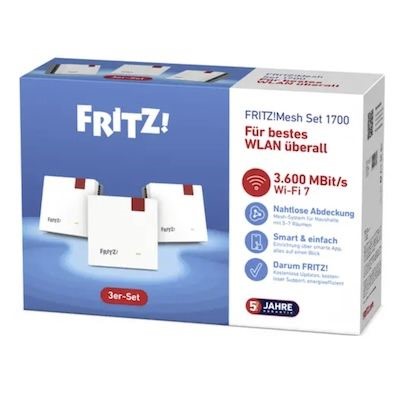 📶 3er Set AVM FRITZ!Mesh Set 1700 mit WiFi 7 für 219€ (statt 239€)