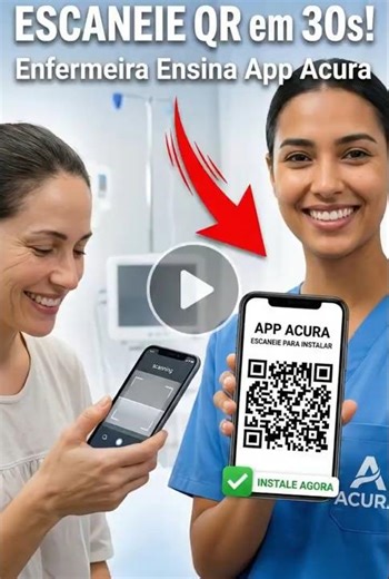 Nurse Demonstrates: Install the Acura App in 30 Seconds with QR Code at the Hospital or at Home!