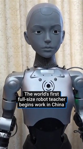 28K views · 60 reactions | 'Xiao An' has begun teaching at a primary school in east China's Anhui Province, marking the world's first full-size bionic educational robot teacher The robot worked alongside professional teachers to give a science lesson Is this a sign of what's to come? | Metro | Facebook