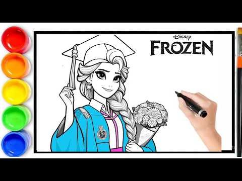 How to Draw Elsa | Frozen 2 Coloring Page