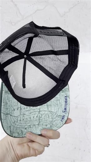 Bridger Range Topographic Map Trucker Hat: Hiking Trail Running Cap