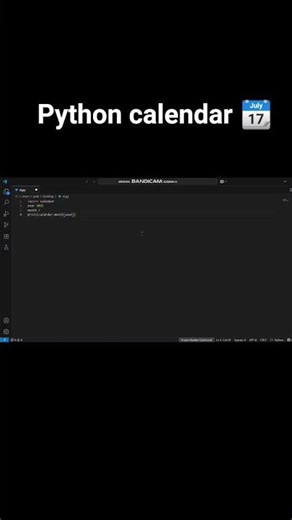 python calendar 📆 program source code project tutorial