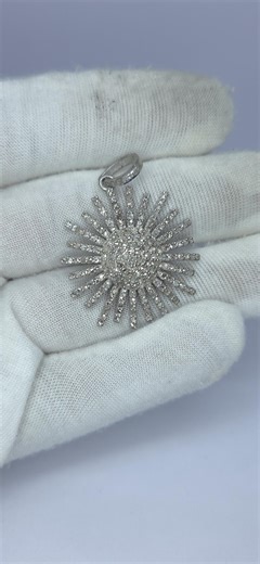 925 Silver Sun Charm Pendant Sunrays Pendant for Women. - Etsy