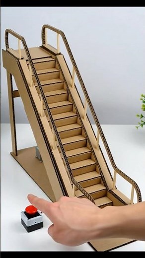 Amazing DIY Escalator Working Model with Cardboard | DC Motor Science Project #automobile #rollable