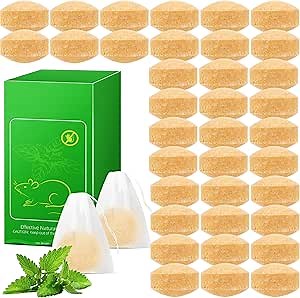 36 Pack Powerful Lizard Repellent for Outdoors,Natural Peppermint Oil Raccoon, Lizard Repellent, Keep Rodents, Skunk, Lizards Away from Garden Lawn Camping Fishing, Safe for Pet & Kids