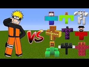 NARUTO vs MINECRAFT BOSSES - Minecraft Mob Battle