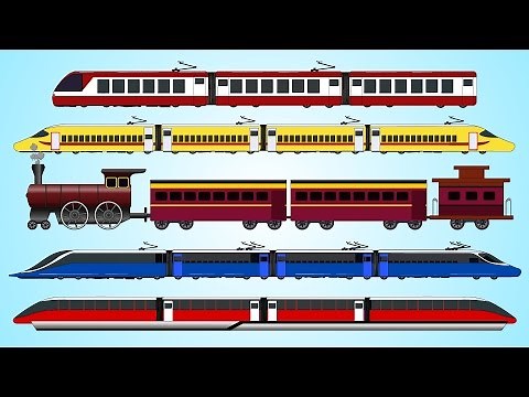 Learning Train For Children | Railway Vehicles | Fun and Educational Learning Videos