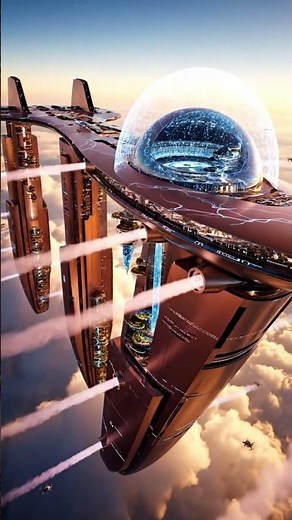 Hovering Civilization – Cinematic 8K Sci‑Fi Flight #FuturisticAircraft #FlyingCity #usa