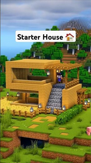 Minecraft Survival Starter House Tutorial 🏠 #minecraft