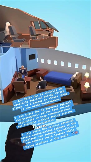 Air Force One is actually two specially modified Boeing VC‑25A planes #zachdfilms