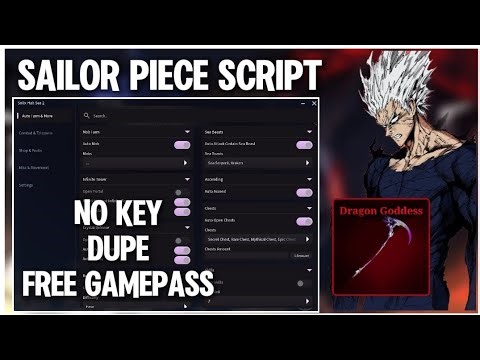 [🍀2x Luck🍀] Sailor Piece NO KEY SCRIPT - Dupe Items, Farm Kraken, Seabeast Auto Crystal Defense OP